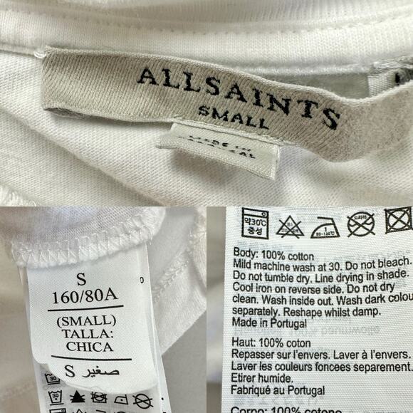 Allsaints Coni Shoulder Pad Cotton Sleeveless Muscle T-shirt - Picture 4 of 14